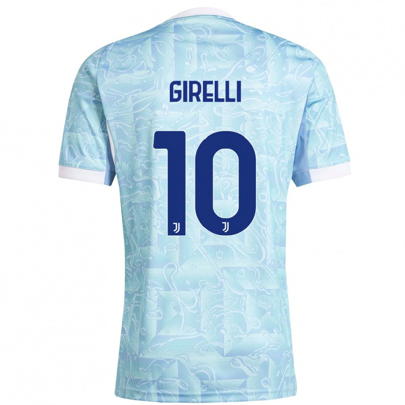 Danxen Kvinnor Cristiana Girelli #10 Himmelsblå Gul Bortatröja Matchtröjor 2025/26 Tröjor T-Tröja