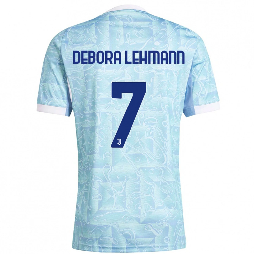 Danxen Kvinnor Alisha Debora Lehmann #7 Himmelsblå Gul Bortatröja Matchtröjor 2025/26 Tröjor T-Tröja