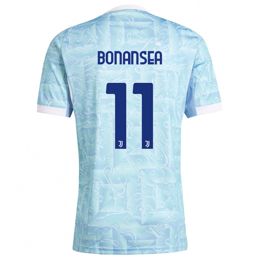 Danxen Kvinnor Barbara Bonansea #11 Himmelsblå Gul Bortatröja Matchtröjor 2025/26 Tröjor T-Tröja