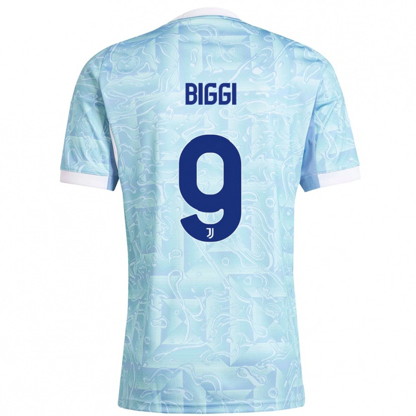 Danxen Kvinnor Silvano Biggi #9 Himmelsblå Gul Bortatröja Matchtröjor 2025/26 Tröjor T-Tröja