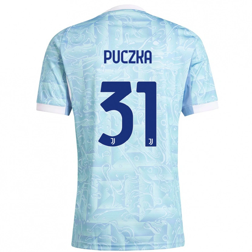 Danxen Kvinnor David Puczka #31 Himmelsblå Gul Bortatröja Matchtröjor 2025/26 Tröjor T-Tröja