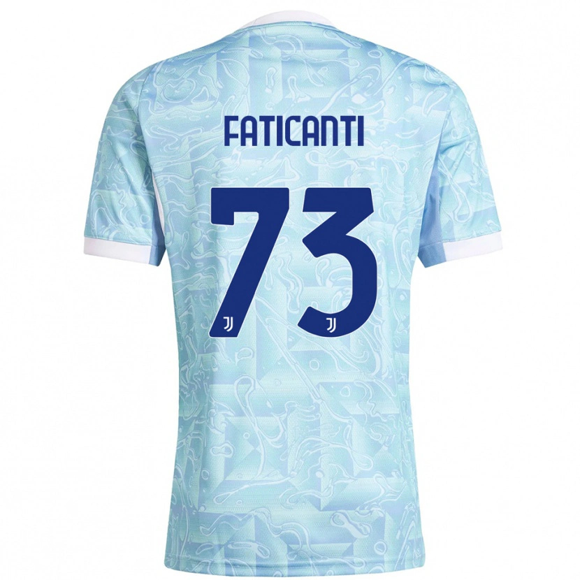 Danxen Kvinnor Giacomo Faticanti #73 Himmelsblå Gul Bortatröja Matchtröjor 2025/26 Tröjor T-Tröja