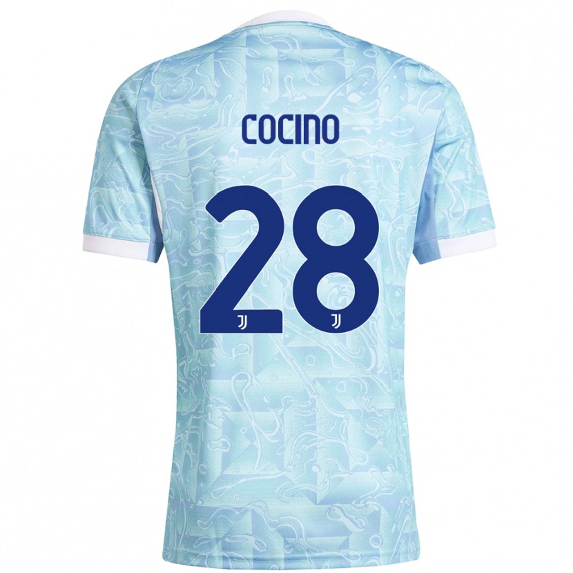 Danxen Kvinnor Martina Cocino #28 Himmelsblå Gul Bortatröja Matchtröjor 2025/26 Tröjor T-Tröja