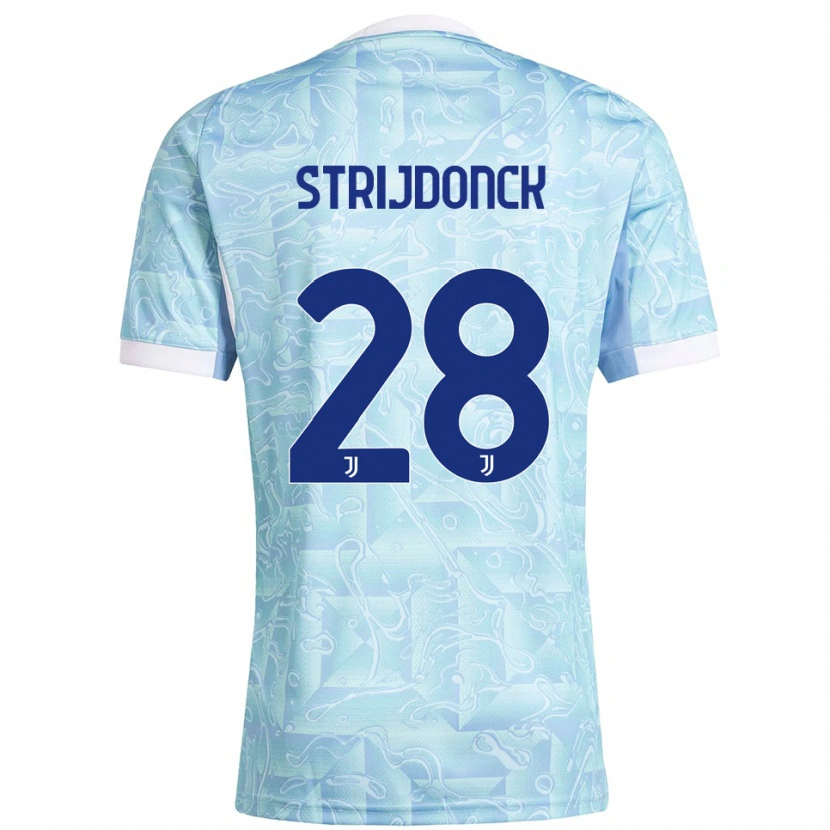 Danxen Kvinnor Bayron Strijdonck #28 Himmelsblå Gul Bortatröja Matchtröjor 2025/26 Tröjor T-Tröja