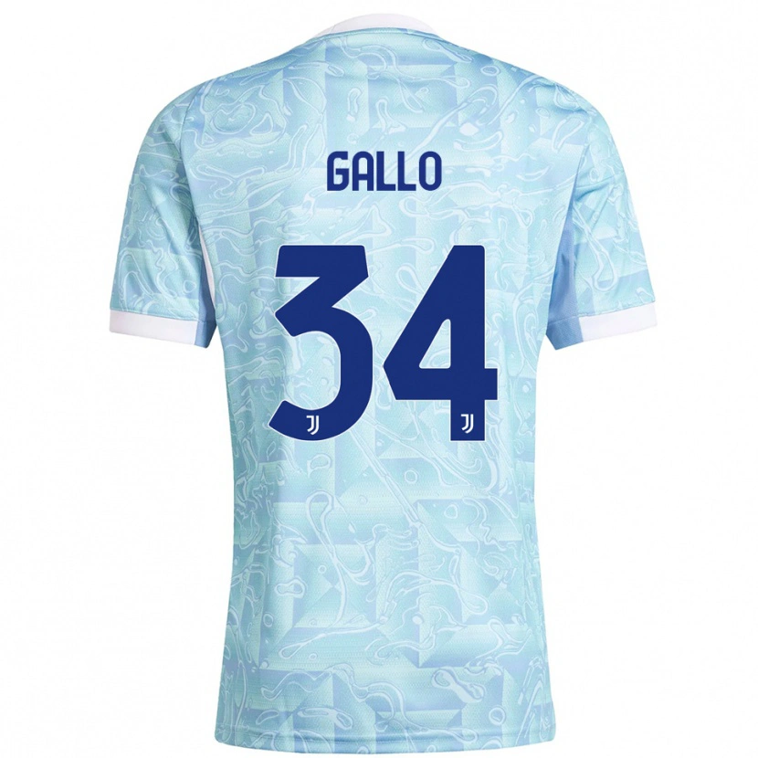Danxen Kvinnor Azzurra Gallo #34 Himmelsblå Gul Bortatröja Matchtröjor 2025/26 Tröjor T-Tröja