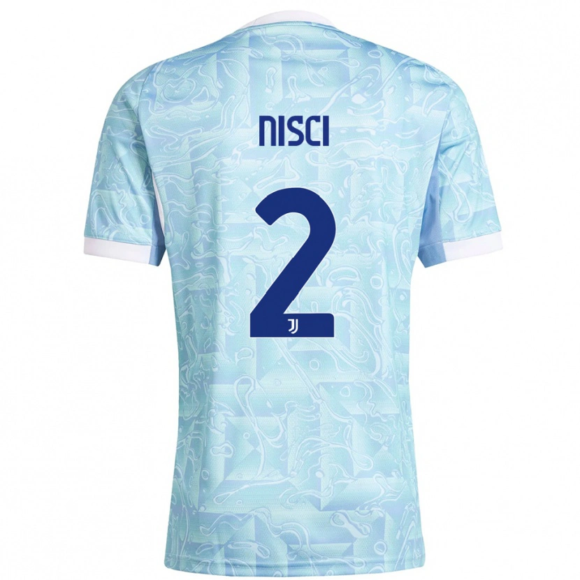 Danxen Kvinnor Alessandro Nisci #2 Himmelsblå Gul Bortatröja Matchtröjor 2025/26 Tröjor T-Tröja