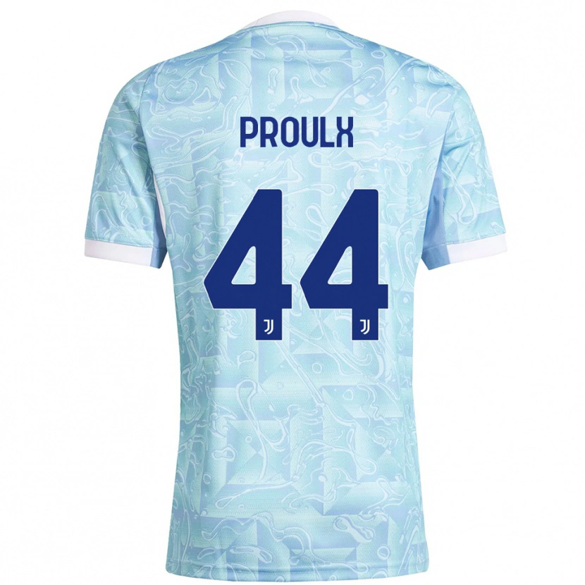 Danxen Kvinnor Lysianne Proulx #44 Himmelsblå Gul Bortatröja Matchtröjor 2025/26 Tröjor T-Tröja