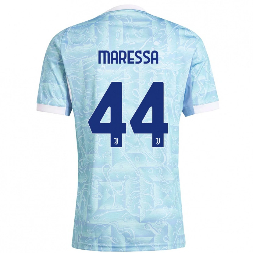 Danxen Kvinnor Tommaso Maressa #44 Himmelsblå Gul Bortatröja Matchtröjor 2025/26 Tröjor T-Tröja