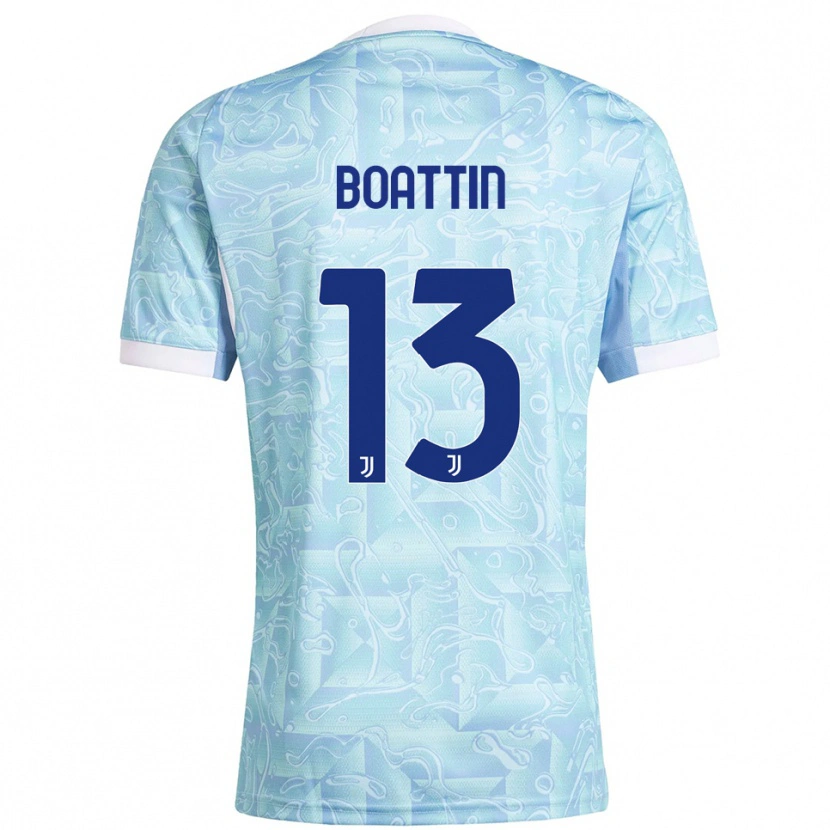 Danxen Kvinnor Lisa Boattin #13 Himmelsblå Gul Bortatröja Matchtröjor 2025/26 Tröjor T-Tröja