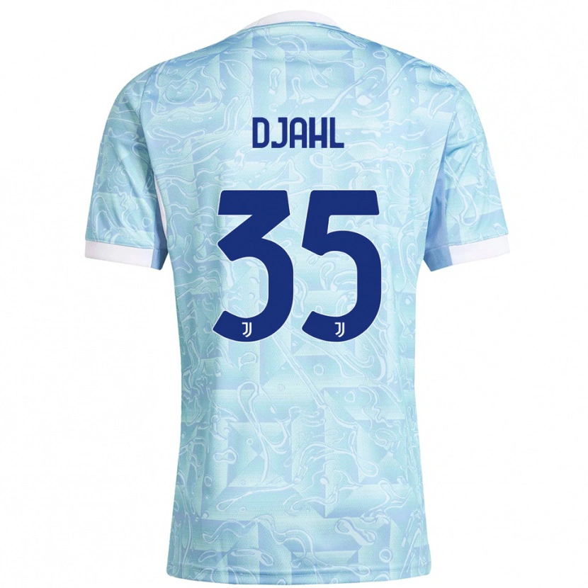 Danxen Kvinnor Rayan Djahl #35 Himmelsblå Gul Bortatröja Matchtröjor 2025/26 Tröjor T-Tröja