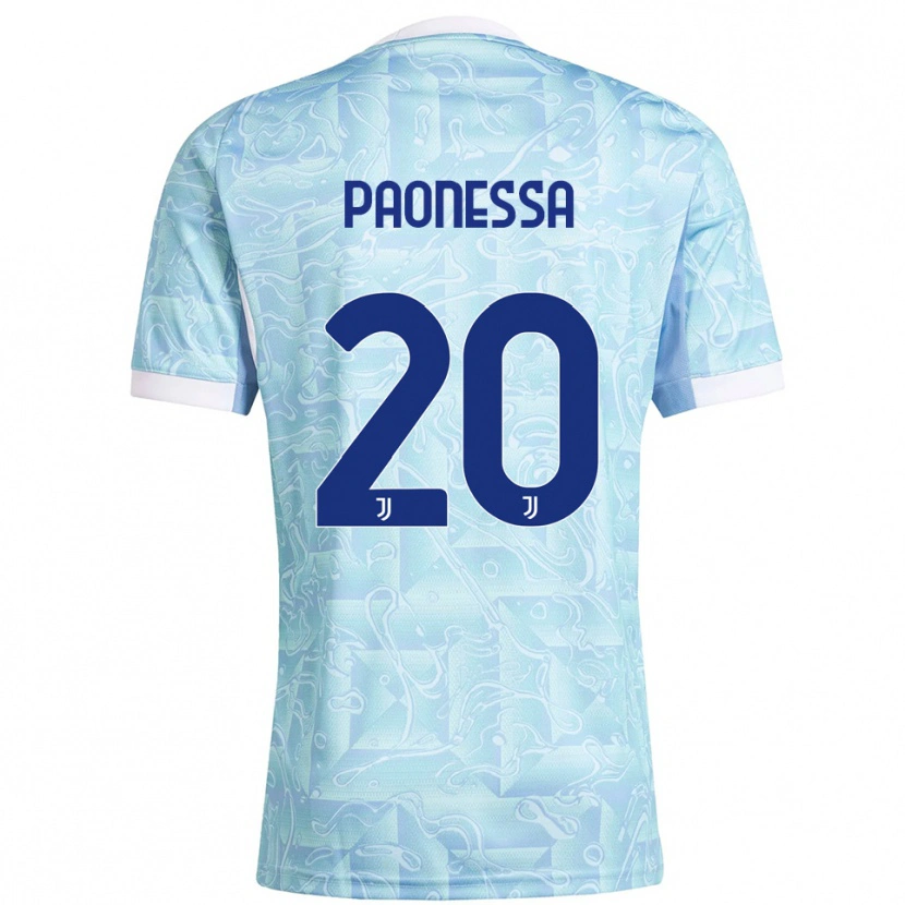 Danxen Kvinnor Riccardo Paonessa #20 Himmelsblå Gul Bortatröja Matchtröjor 2025/26 Tröjor T-Tröja