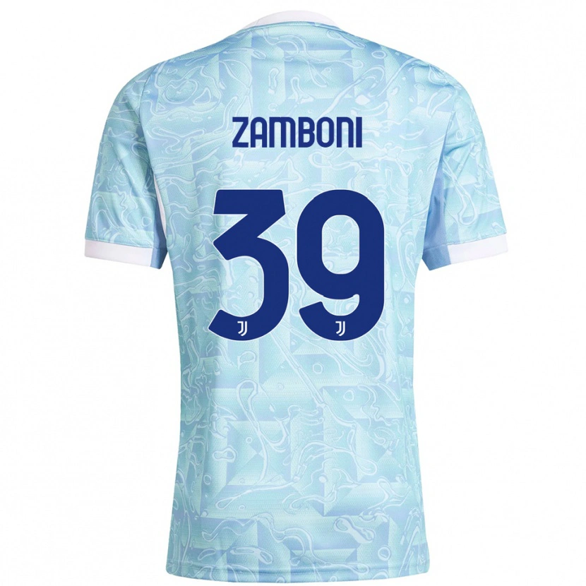 Danxen Kvinnor Marta Zamboni #39 Himmelsblå Gul Bortatröja Matchtröjor 2025/26 Tröjor T-Tröja