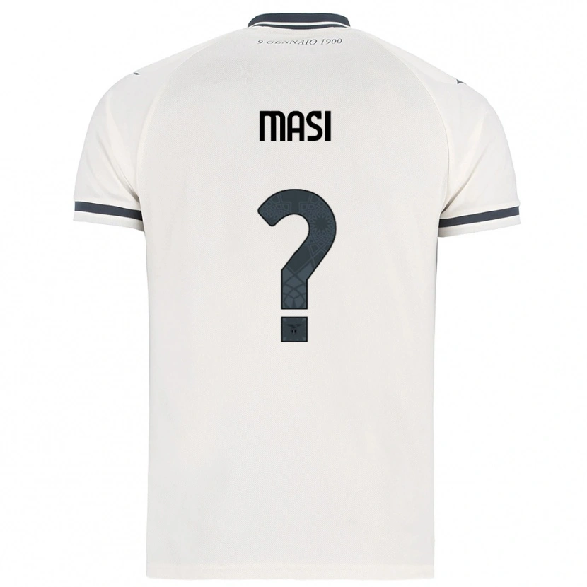 Danxen Kvinnor Nicolas Masi #0 Vit Marinblå Bortatröja Matchtröjor 2025/26 Tröjor T-Tröja