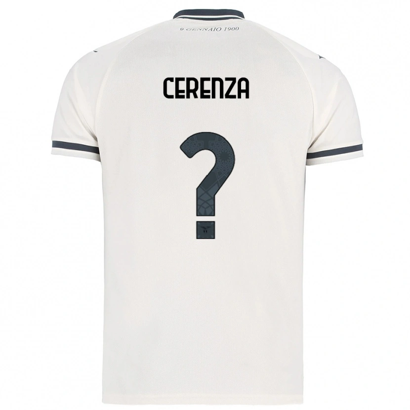 Danxen Kvinnor Francesco Cerenza #0 Vit Marinblå Bortatröja Matchtröjor 2025/26 Tröjor T-Tröja