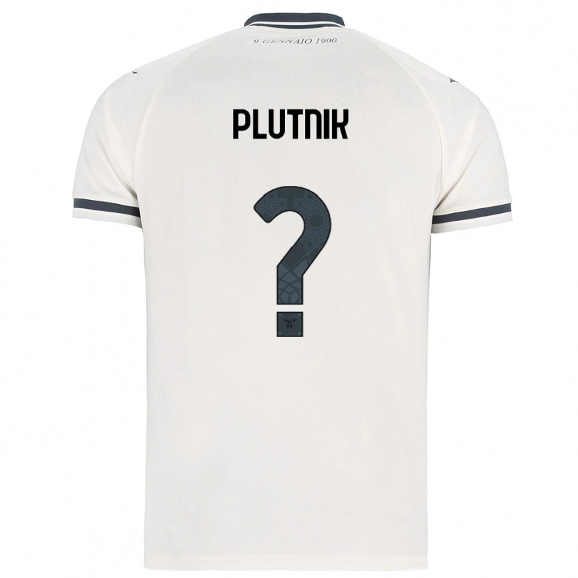 Danxen Kvinnor Artem Plutnik #0 Vit Marinblå Bortatröja Matchtröjor 2025/26 Tröjor T-Tröja