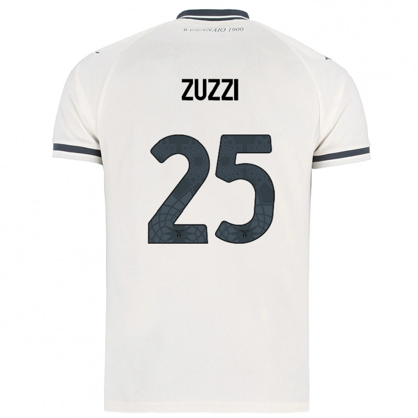 Danxen Kvinnor Giorgia Zuzzi #25 Vit Marinblå Bortatröja Matchtröjor 2025/26 Tröjor T-Tröja