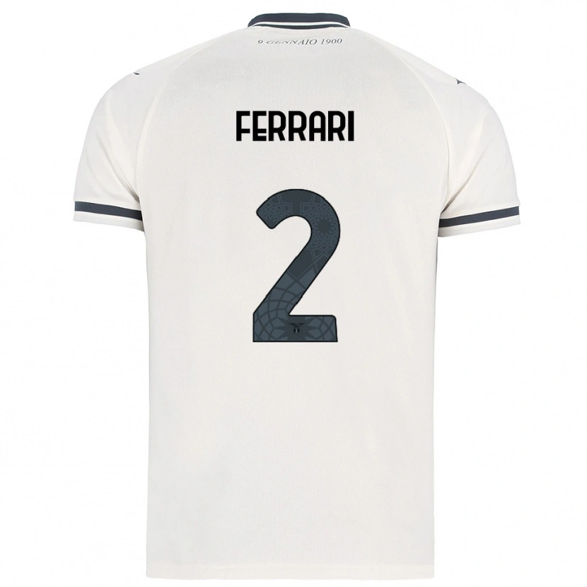 Danxen Kvinnor Lorenzo Ferrari #2 Vit Marinblå Bortatröja Matchtröjor 2025/26 Tröjor T-Tröja