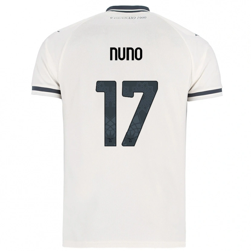 Danxen Kvinnor Nuno Tavares #17 Vit Marinblå Bortatröja Matchtröjor 2025/26 Tröjor T-Tröja