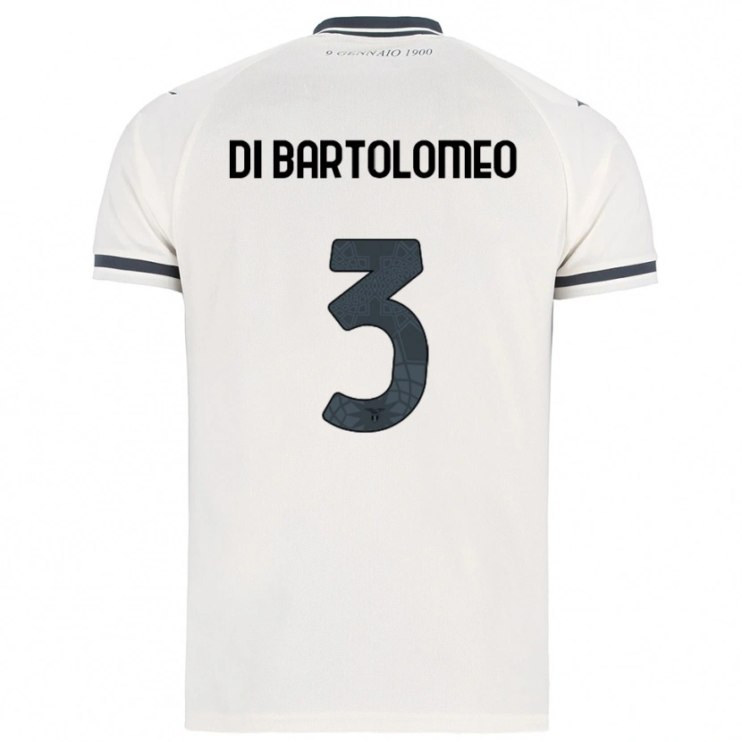 Danxen Kvinnor Damiano Di Bartolomeo #3 Vit Marinblå Bortatröja Matchtröjor 2025/26 Tröjor T-Tröja