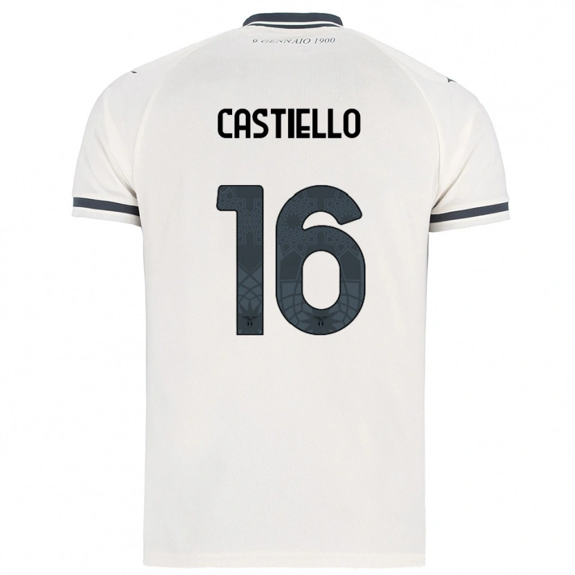Danxen Kvinnor Antonietta Castiello #16 Vit Marinblå Bortatröja Matchtröjor 2025/26 Tröjor T-Tröja