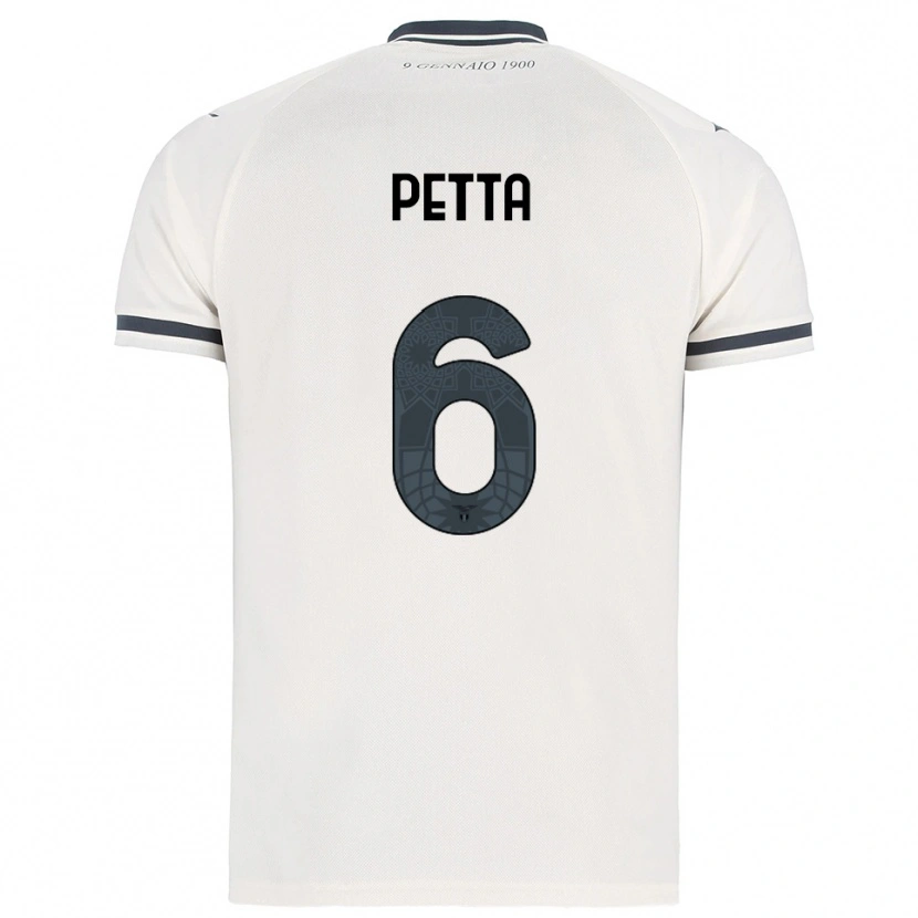 Danxen Kvinnor Andrea Petta #6 Vit Marinblå Bortatröja Matchtröjor 2025/26 Tröjor T-Tröja
