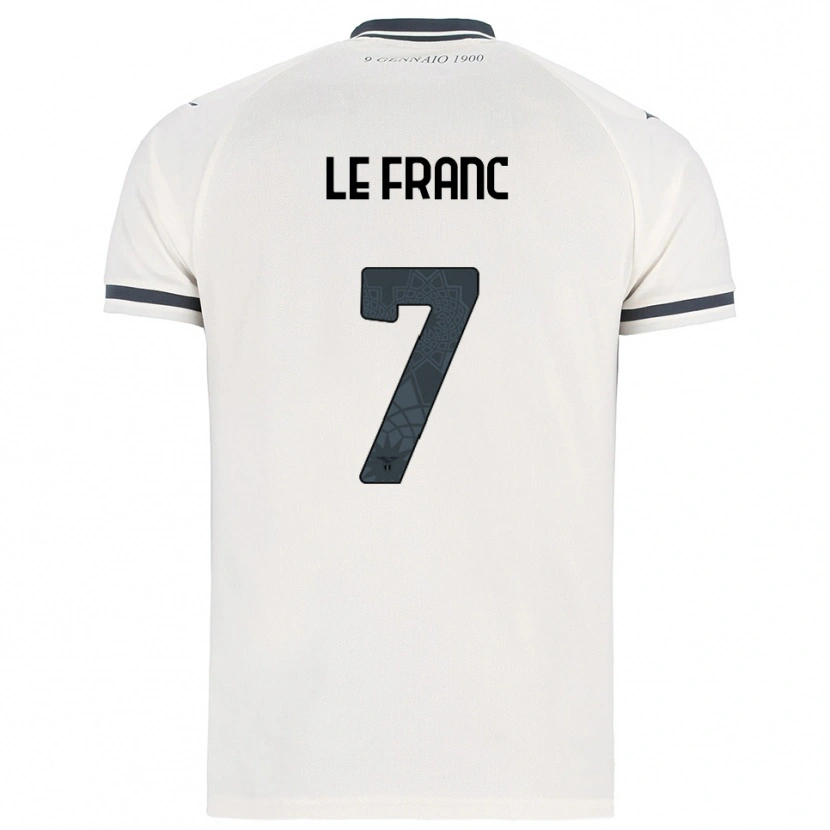 Danxen Kvinnor Chloé Le Franc #7 Vit Marinblå Bortatröja Matchtröjor 2025/26 Tröjor T-Tröja