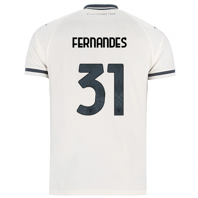Danxen Kvinnor Saná Fernandes #31 Vit Marinblå Bortatröja Matchtröjor 2025/26 Tröjor T-Tröja