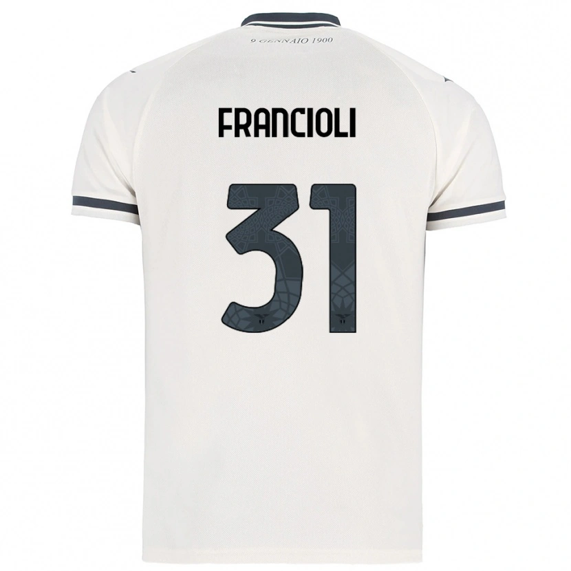 Danxen Kvinnor Diego Francioli #31 Vit Marinblå Bortatröja Matchtröjor 2025/26 Tröjor T-Tröja
