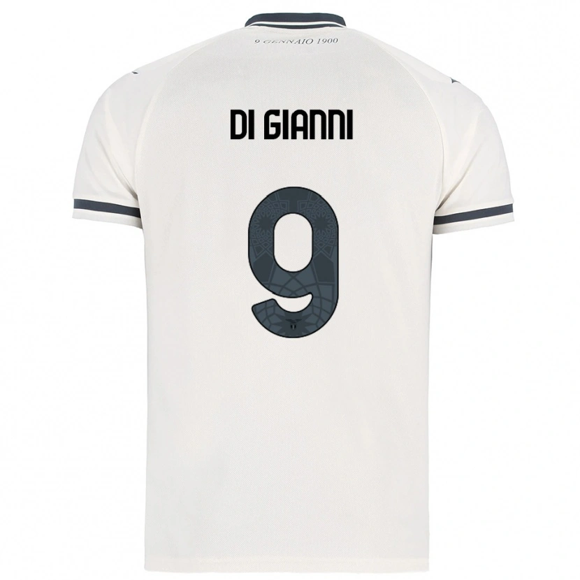 Danxen Kvinnor Vincenzo Di Gianni #9 Vit Marinblå Bortatröja Matchtröjor 2025/26 Tröjor T-Tröja
