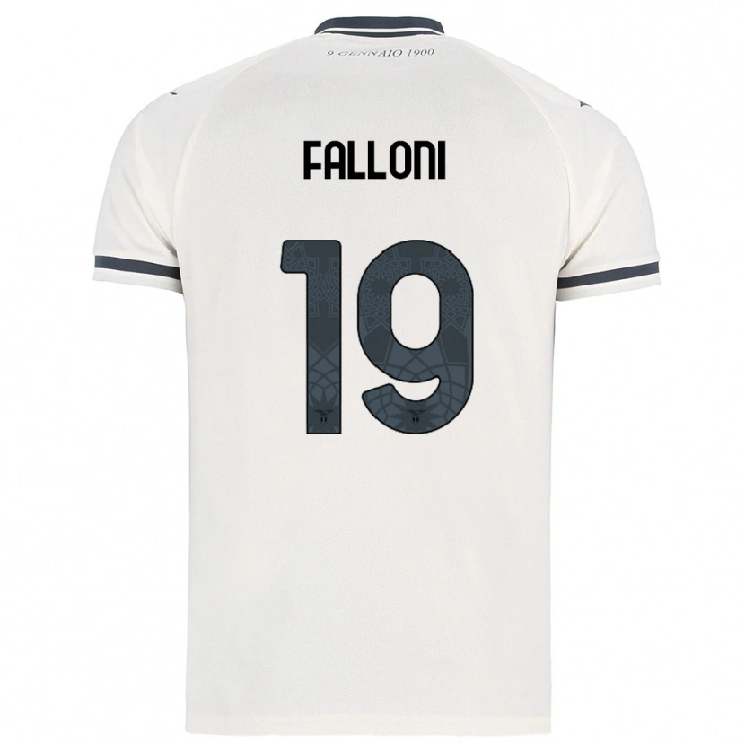 Danxen Kvinnor Ludovica Falloni #19 Vit Marinblå Bortatröja Matchtröjor 2025/26 Tröjor T-Tröja