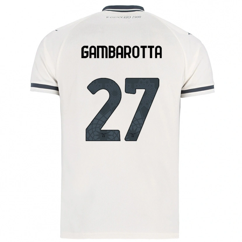Danxen Kvinnor Margot Gambarotta #27 Vit Marinblå Bortatröja Matchtröjor 2025/26 Tröjor T-Tröja