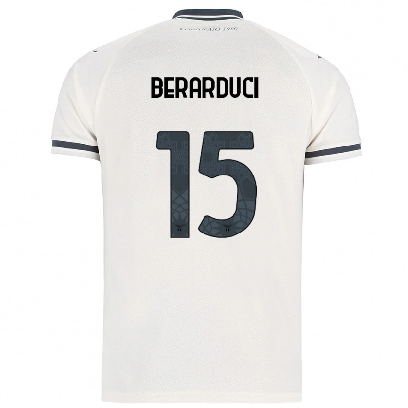 Danxen Kvinnor Martina Berarduci #15 Vit Marinblå Bortatröja Matchtröjor 2025/26 Tröjor T-Tröja