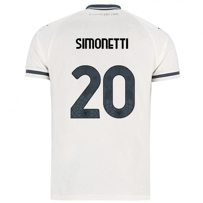 Danxen Kvinnor Flaminia Simonetti #20 Vit Marinblå Bortatröja Matchtröjor 2025/26 Tröjor T-Tröja