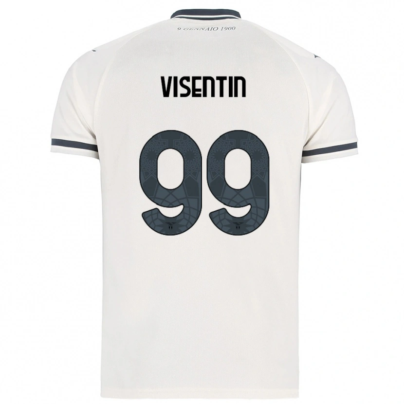 Danxen Kvinnor Noemi Visentin #99 Vit Marinblå Bortatröja Matchtröjor 2025/26 Tröjor T-Tröja