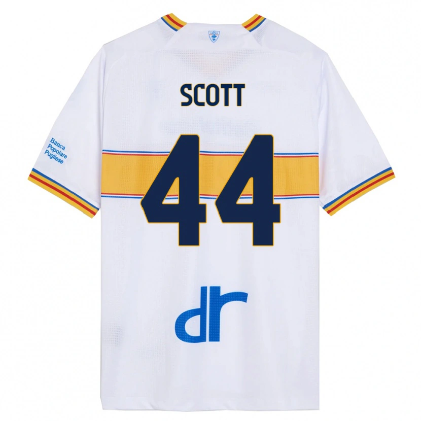 Danxen Kvinnor Elijah Scott #44 Vit Gul Bortatröja Matchtröjor 2025/26 Tröjor T-Tröja