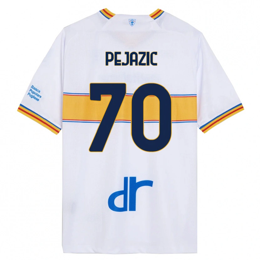 Danxen Kvinnor Mario Pejazic #70 Vit Gul Bortatröja Matchtröjor 2025/26 Tröjor T-Tröja