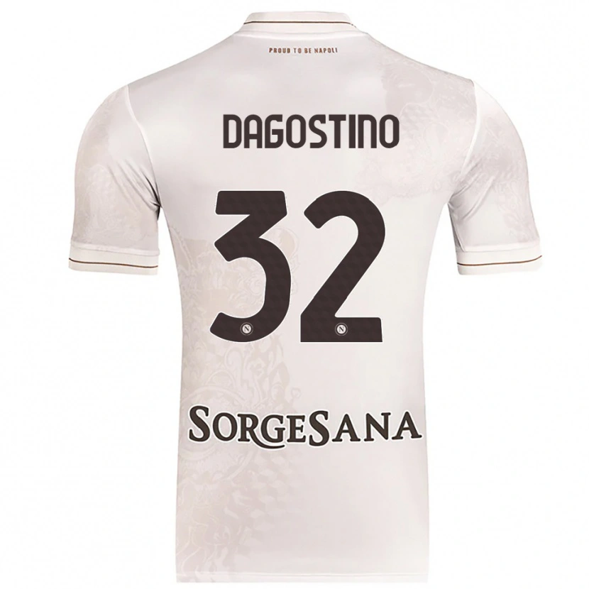 Danxen Kvinnor Giuseppe Dagostino #32 Champagne Brun Bortatröja Matchtröjor 2025/26 Tröjor T-Tröja
