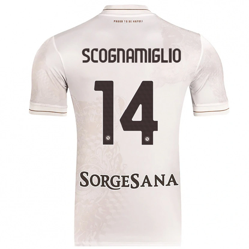 Danxen Kvinnor Fabio Scognamiglio #14 Champagne Brun Bortatröja Matchtröjor 2025/26 Tröjor T-Tröja
