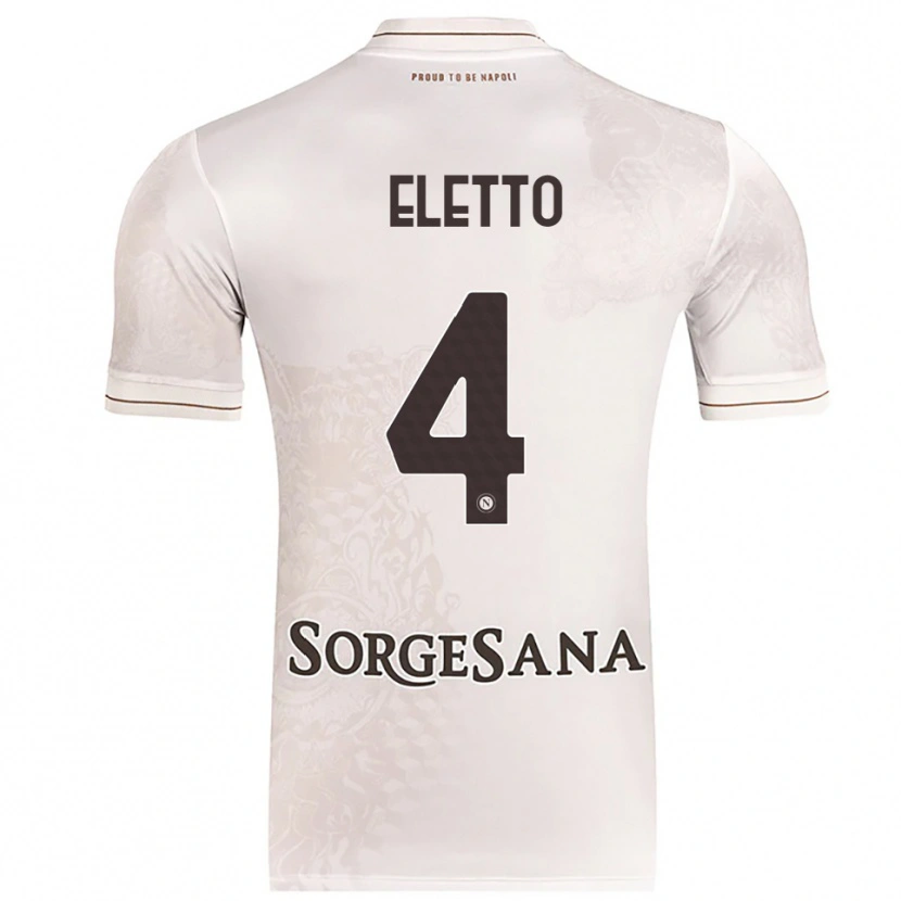 Danxen Kvinnor Francesco Eletto #4 Champagne Brun Bortatröja Matchtröjor 2025/26 Tröjor T-Tröja