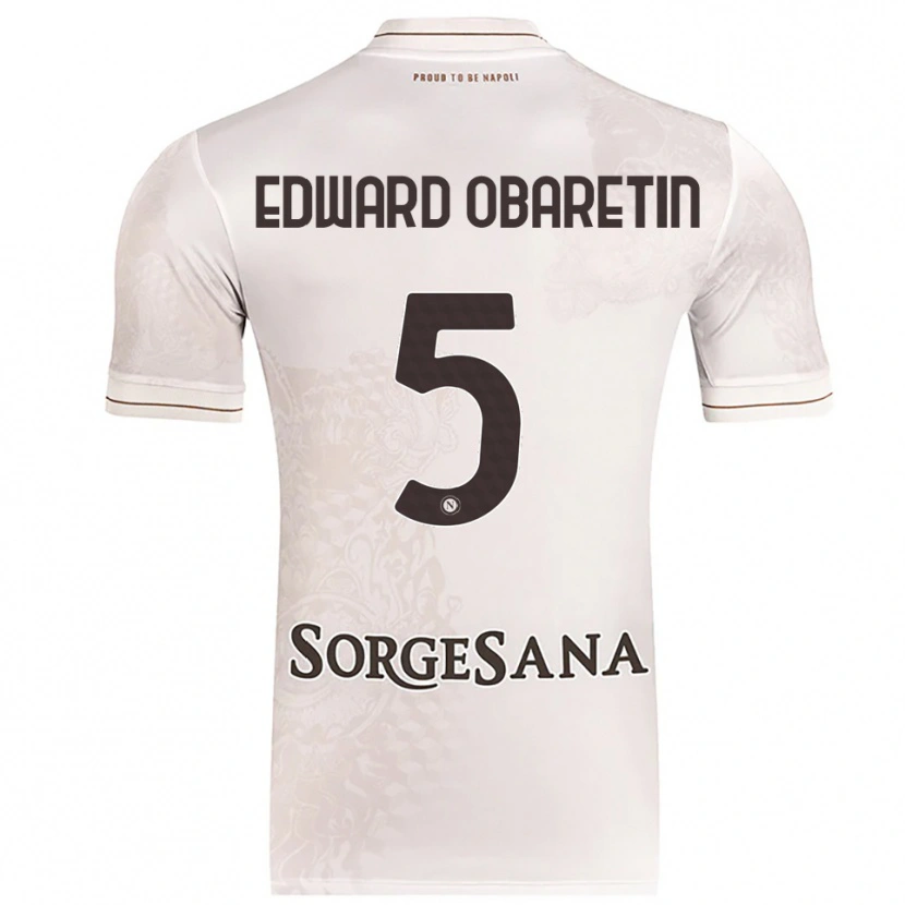 Danxen Kvinnor Nosa Edward Obaretin #5 Champagne Brun Bortatröja Matchtröjor 2025/26 Tröjor T-Tröja