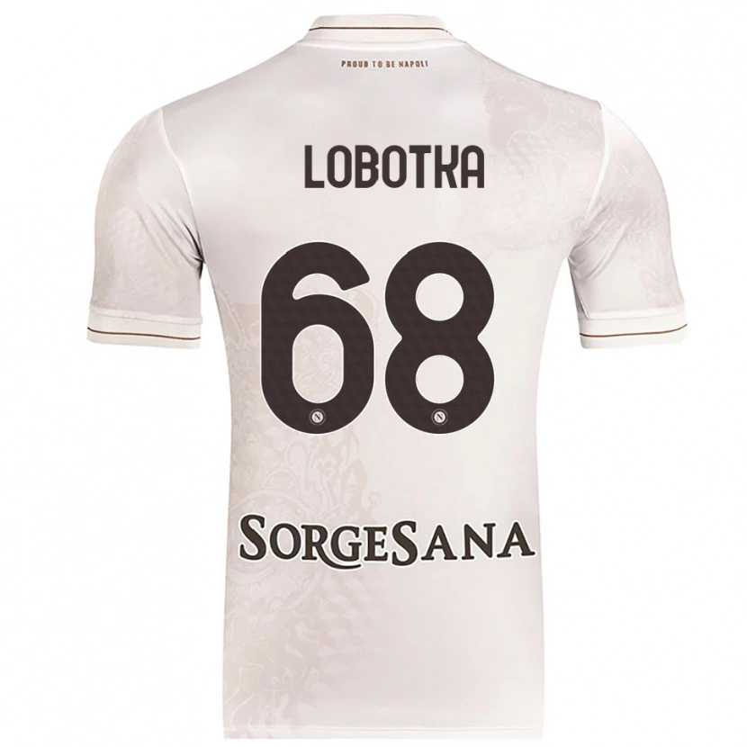 Danxen Kvinnor Stanislav Lobotka #68 Champagne Brun Bortatröja Matchtröjor 2025/26 Tröjor T-Tröja