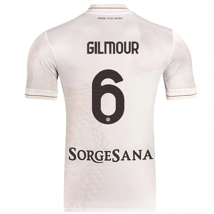 Danxen Kvinnor Billy Gilmour #6 Champagne Brun Bortatröja Matchtröjor 2025/26 Tröjor T-Tröja