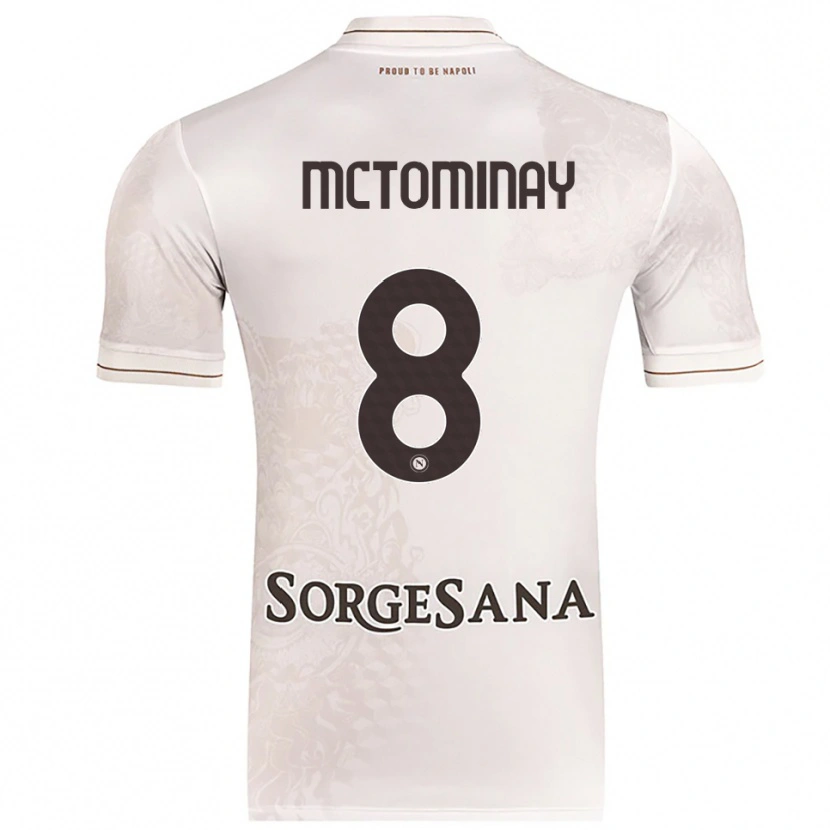 Danxen Kvinnor Scott Mctominay #8 Champagne Brun Bortatröja Matchtröjor 2025/26 Tröjor T-Tröja