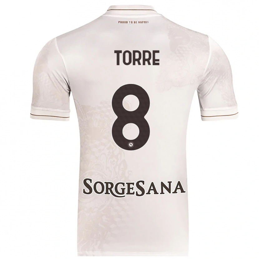 Danxen Kvinnor Christian Torre #8 Champagne Brun Bortatröja Matchtröjor 2025/26 Tröjor T-Tröja
