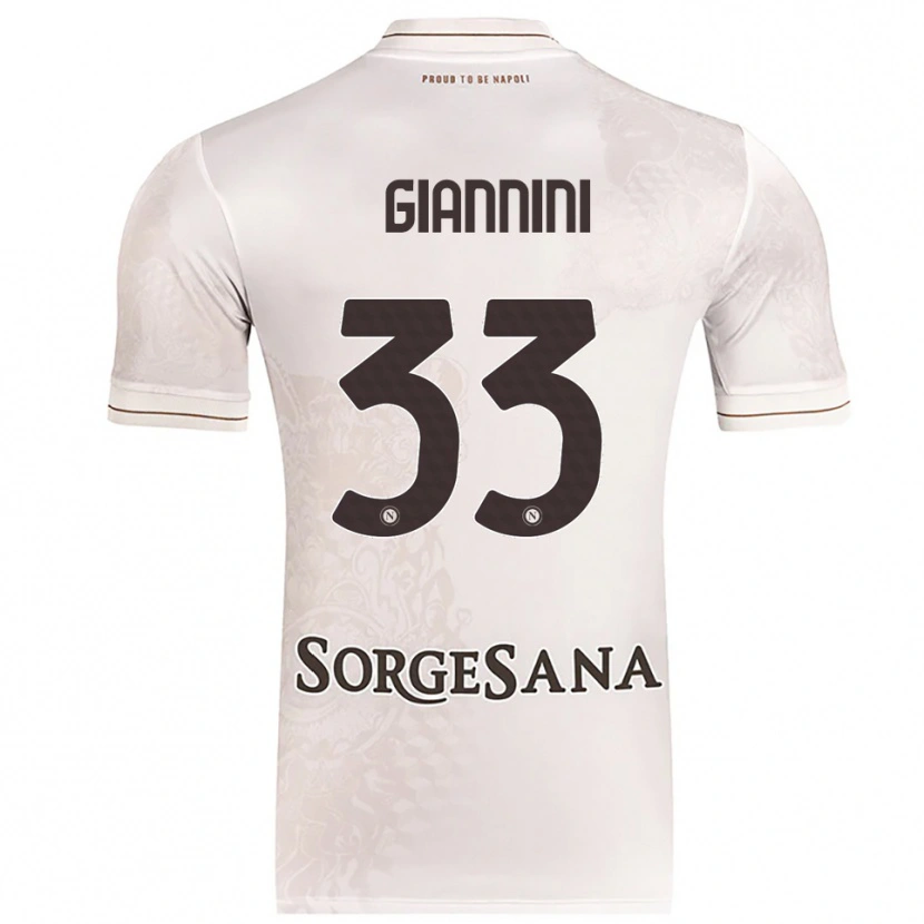 Danxen Kvinnor Enrico Giannini #33 Champagne Brun Bortatröja Matchtröjor 2025/26 Tröjor T-Tröja