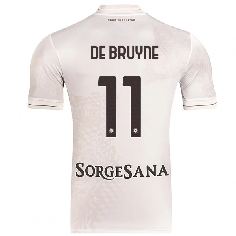 Danxen Kvinnor Kevin De Bruyne #11 Champagne Brun Bortatröja Matchtröjor 2025/26 Tröjor T-Tröja