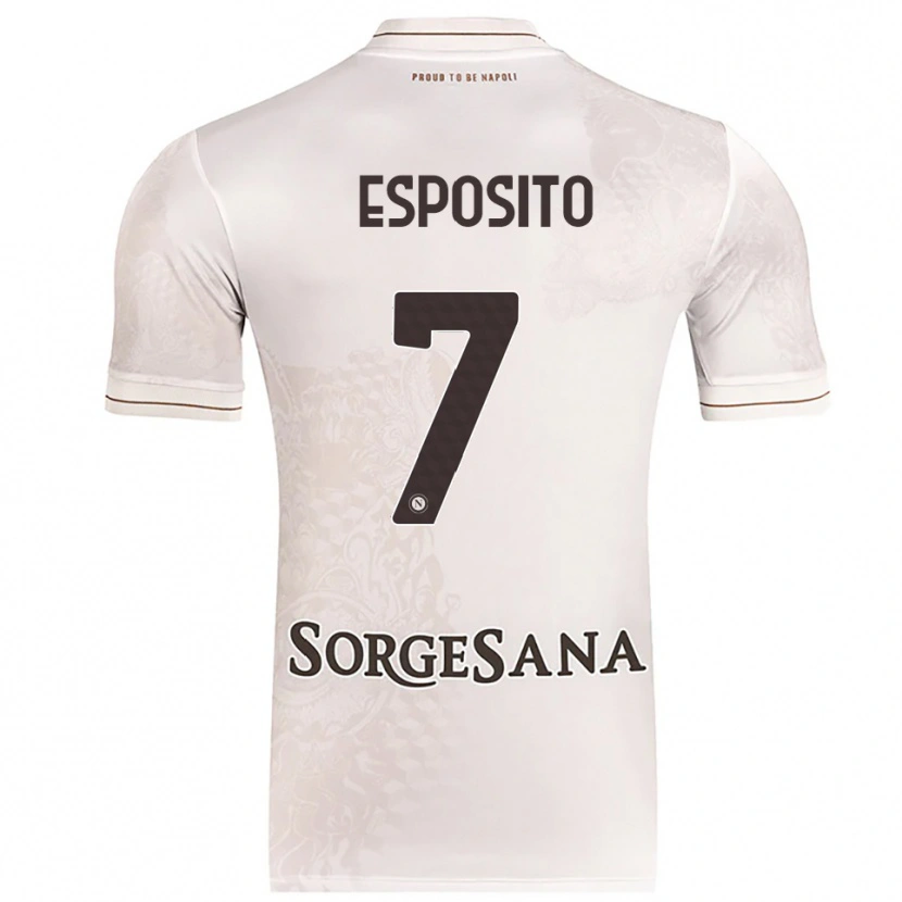 Danxen Kvinnor Luigi Esposito #7 Champagne Brun Bortatröja Matchtröjor 2025/26 Tröjor T-Tröja