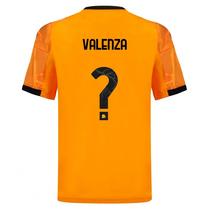 Danxen Kvinnor Salvatore Valenza #0 Orange Svart Bortatröja Matchtröjor 2025/26 Tröjor T-Tröja
