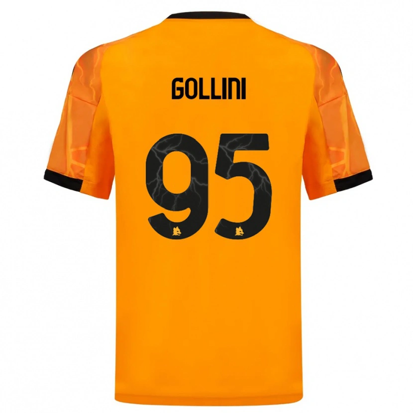 Danxen Kvinnor Pierluigi Gollini #95 Orange Svart Bortatröja Matchtröjor 2025/26 Tröjor T-Tröja