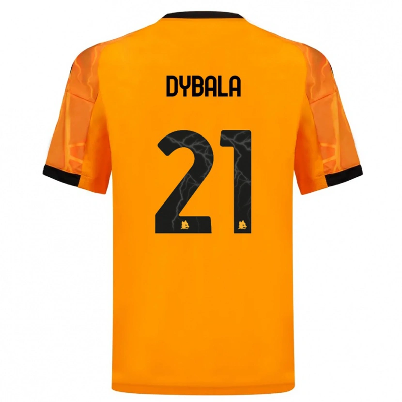 Danxen Kvinnor Paulo Dybala #21 Orange Svart Bortatröja Matchtröjor 2025/26 Tröjor T-Tröja
